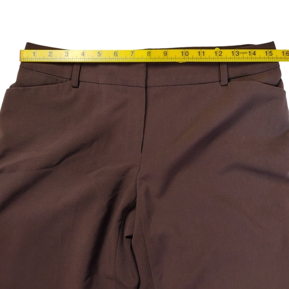 Apostrophe Vanessa Flared Leg‎ Pants Boot Cut Trouser Size 8 Petite Brown - Picture 9 of 9